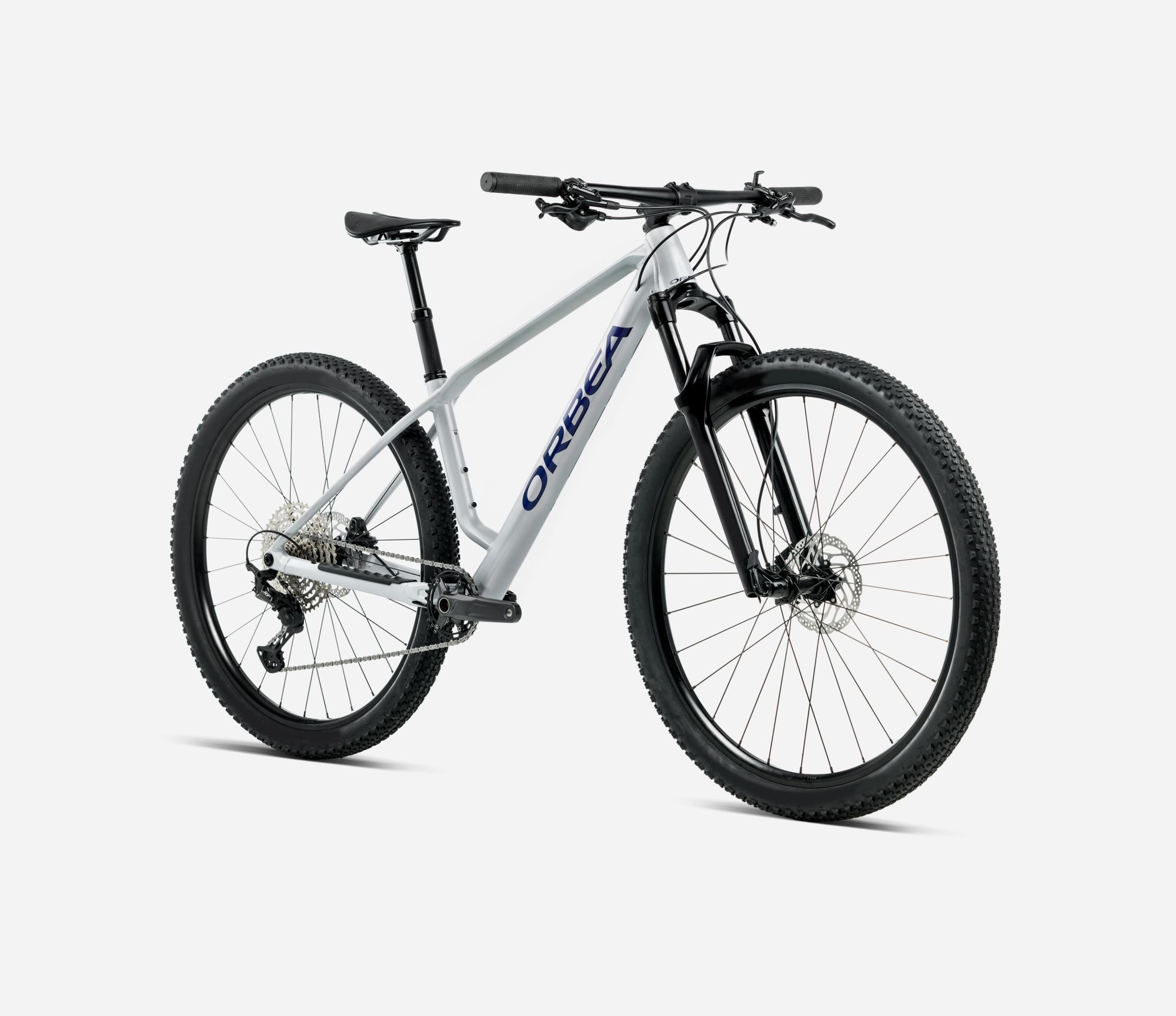 orbea alma h30 hardtail bike in halo silver colour