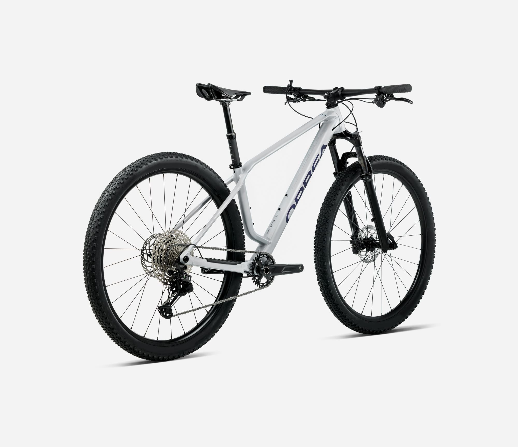 orbea alma h30 hardtail bike in halo silver colour