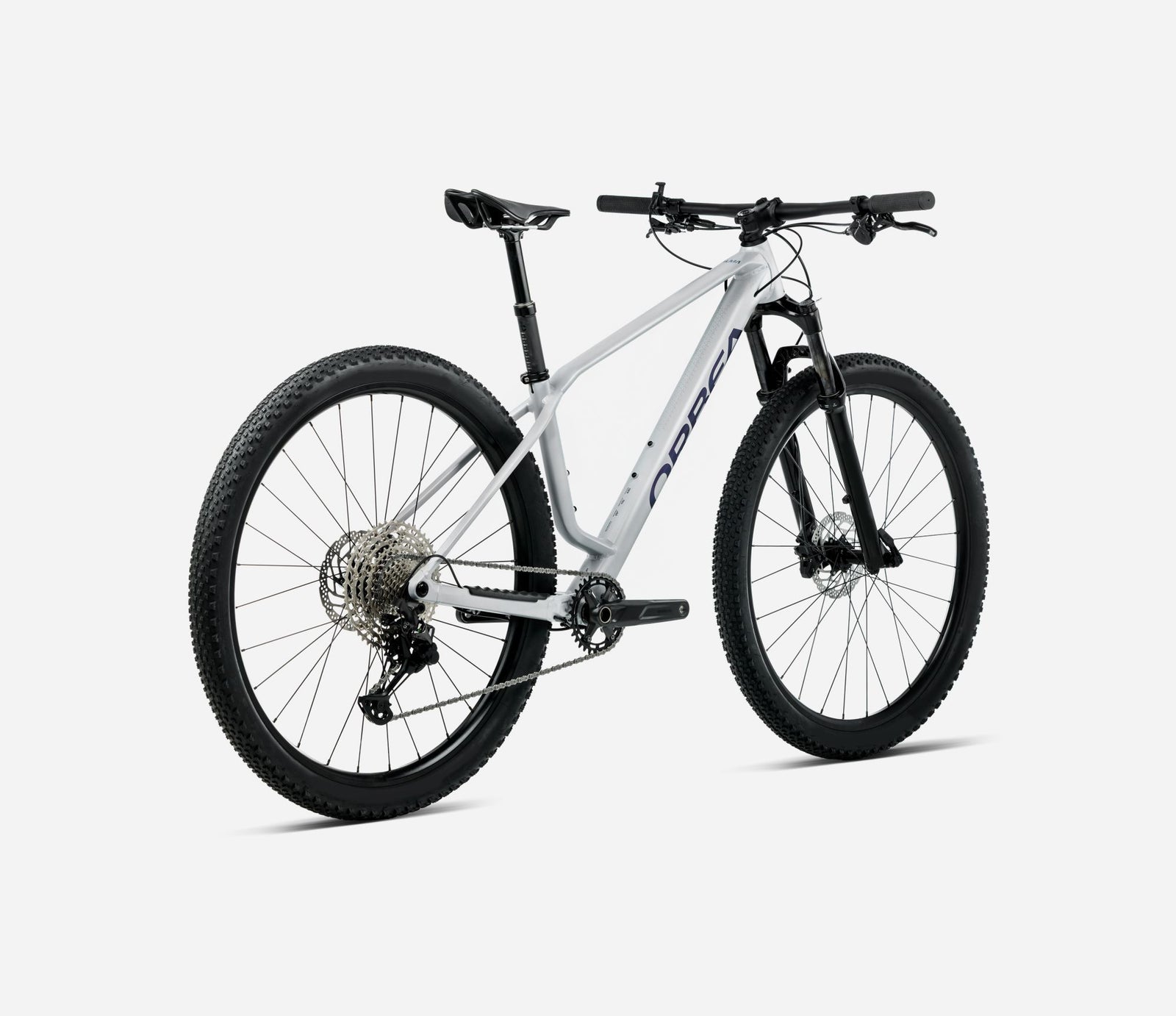 orbea alma h30 hardtail bike in halo silver colour
