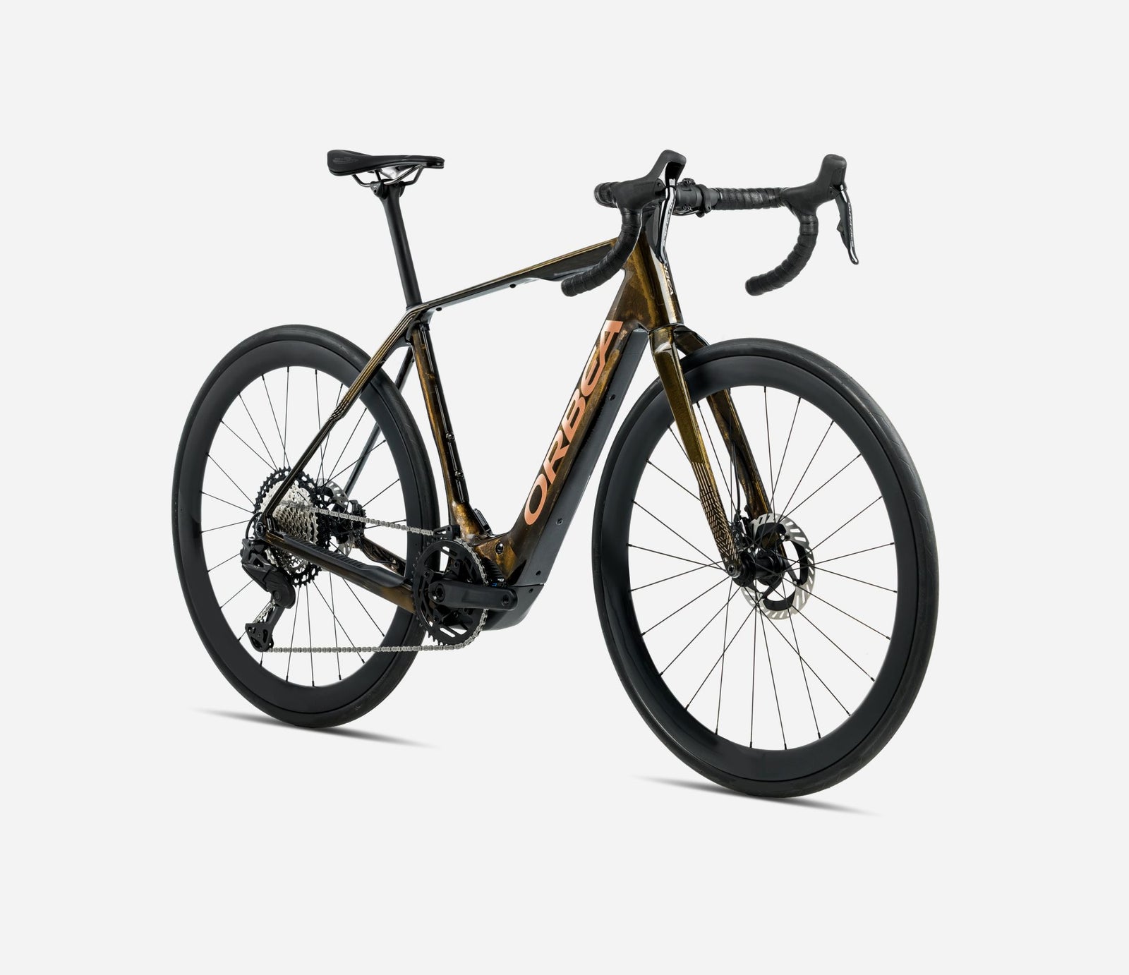 Orbea Denna carbon electric road and gravel bike, brown copper colour