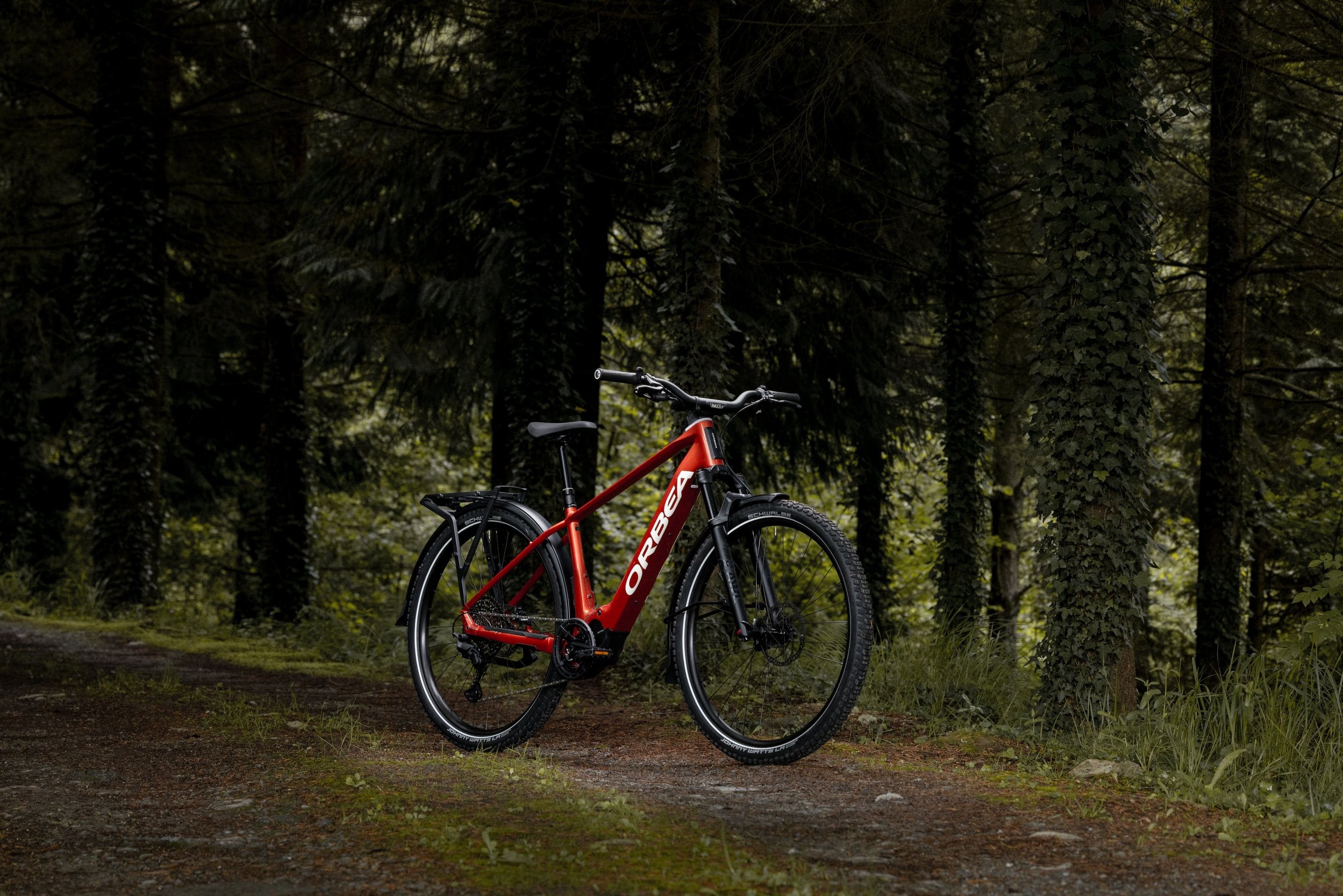orbea kemen adv ebike in the woods