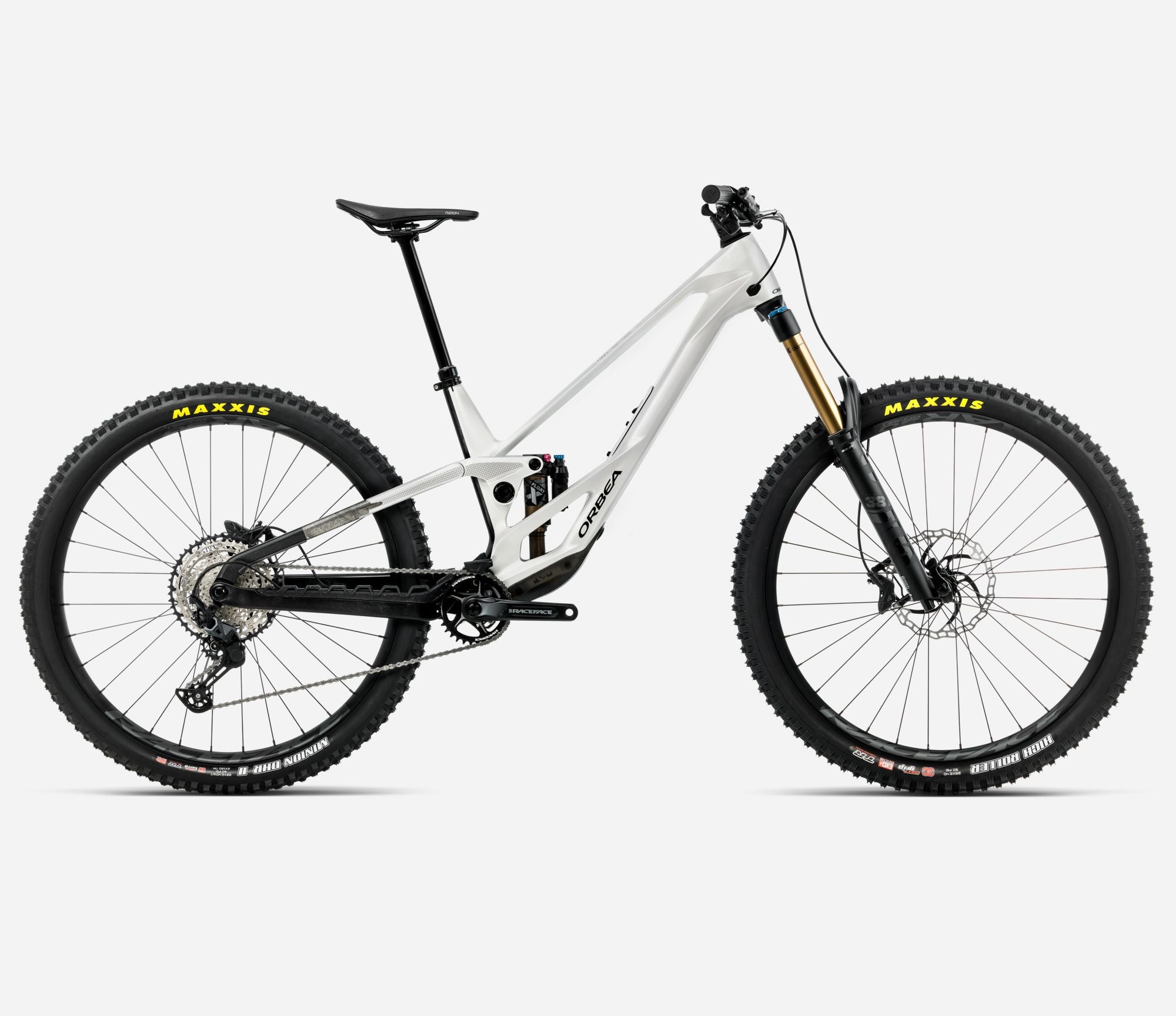 orbea rallon e10 enduro mountain bike in white colour