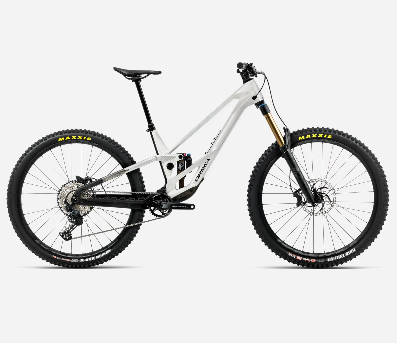 orbea rallon e10 enduro mountain bike in white colour