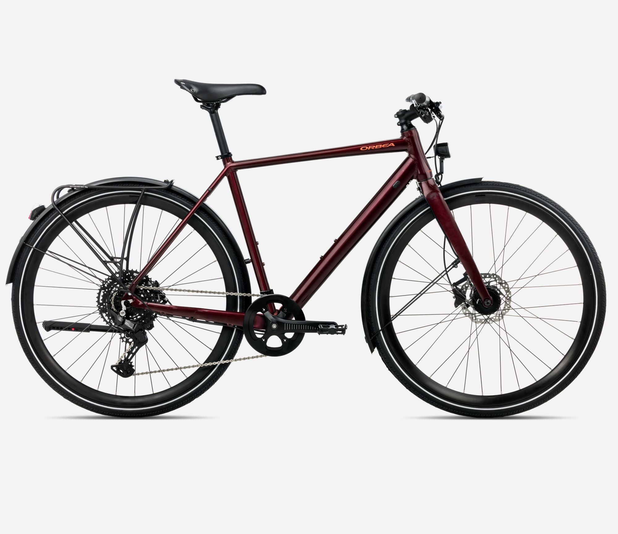 Orbea Vector EQ15 Urban bike in metallic burgundy