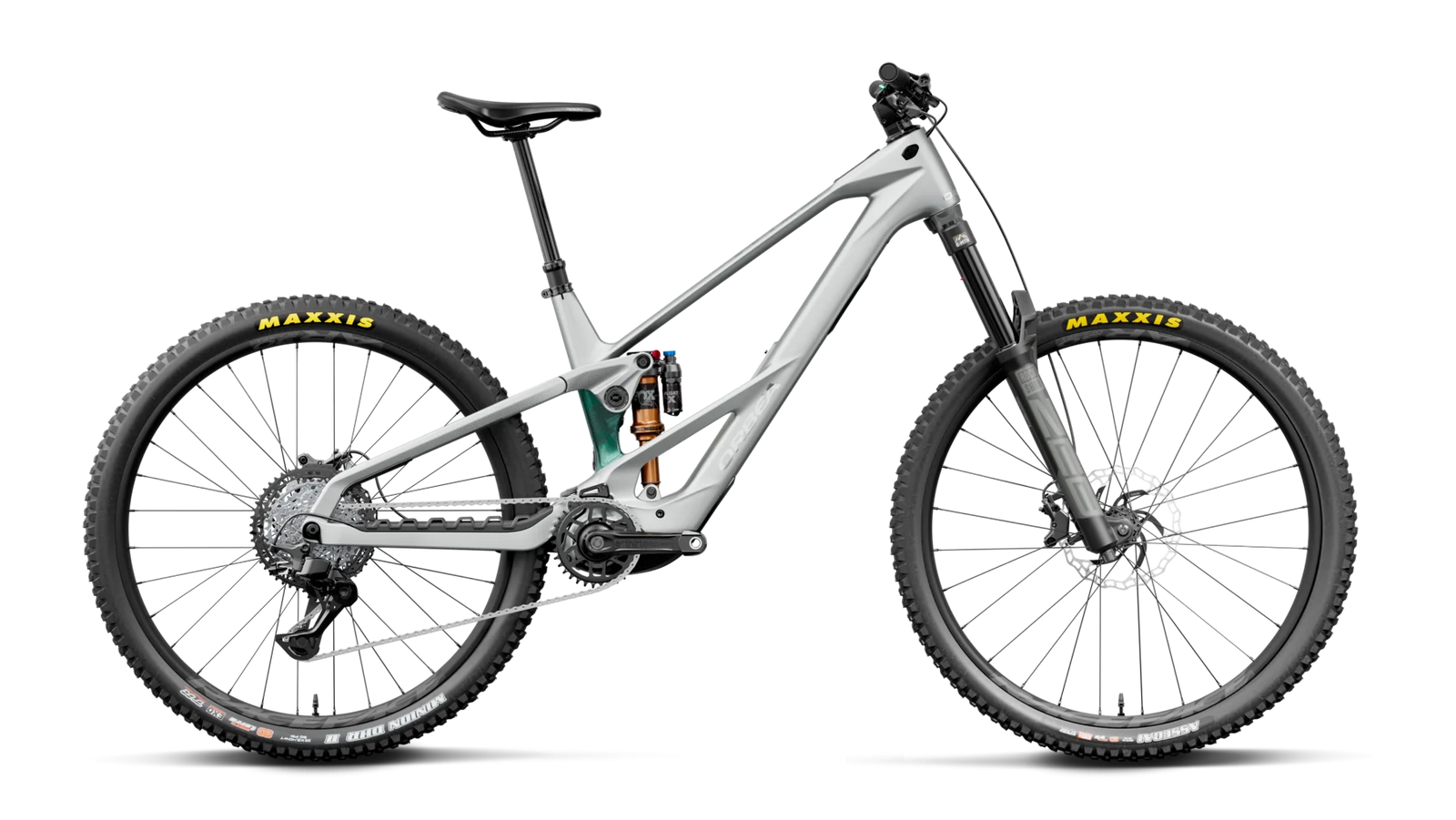 orbea wild LT m20 electric mountain bike in smooth silver colour