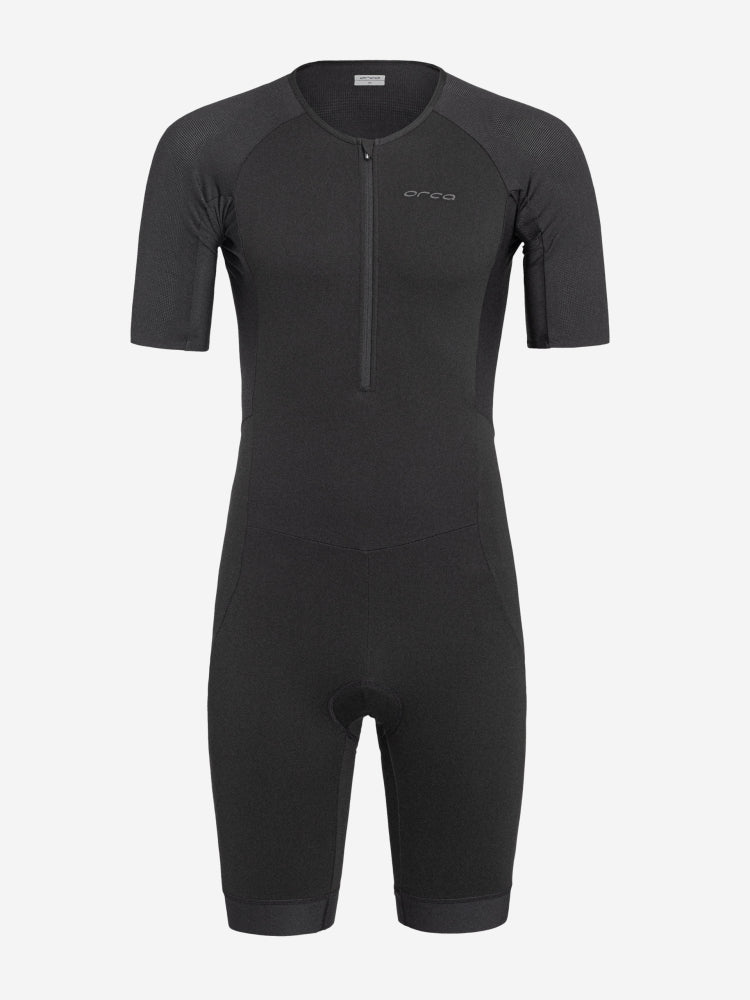 orca athlex lite trisuit for men, black colour for triathlons