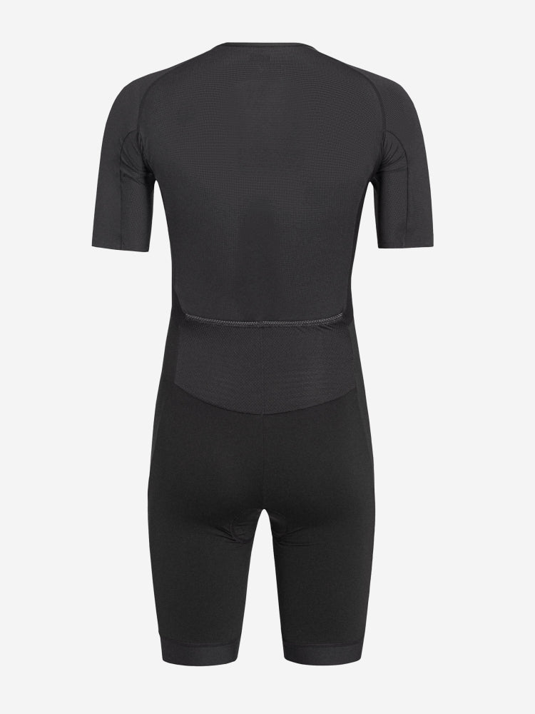 back of orca athlex lite trisuit for men, black colour for triathlons, showing rear pockets