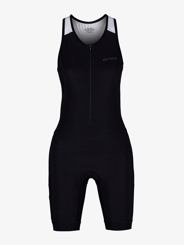 orca athlex sleeveless trisuit for women, black with white detail