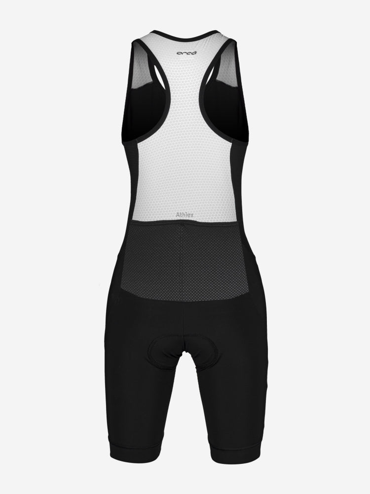 orca athlex sleeveless trisuit for women, black with white detail