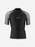 Orca Bossa Rash Vest Mens, black, white sleeves, short sleeves, high neck