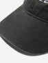 casual orca canvas cap, grey black with peak closeup