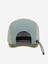 orca casual baseball cap aquamarine with yellow trim, back view of elastic tie