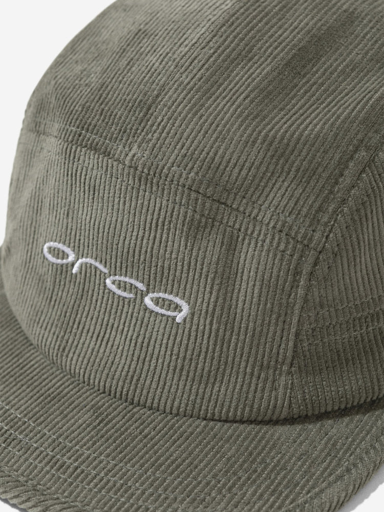 Orca Corduroy Cap with logo closeup
