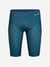 orca men's swimming togs for openwater or pool with soft, compressive fabric, turquoise colour with line details, jammers on a white background