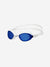 orca killa 180 goggles with wide field of view, great for sea swimming training or racing, white frame with blue clear lens
