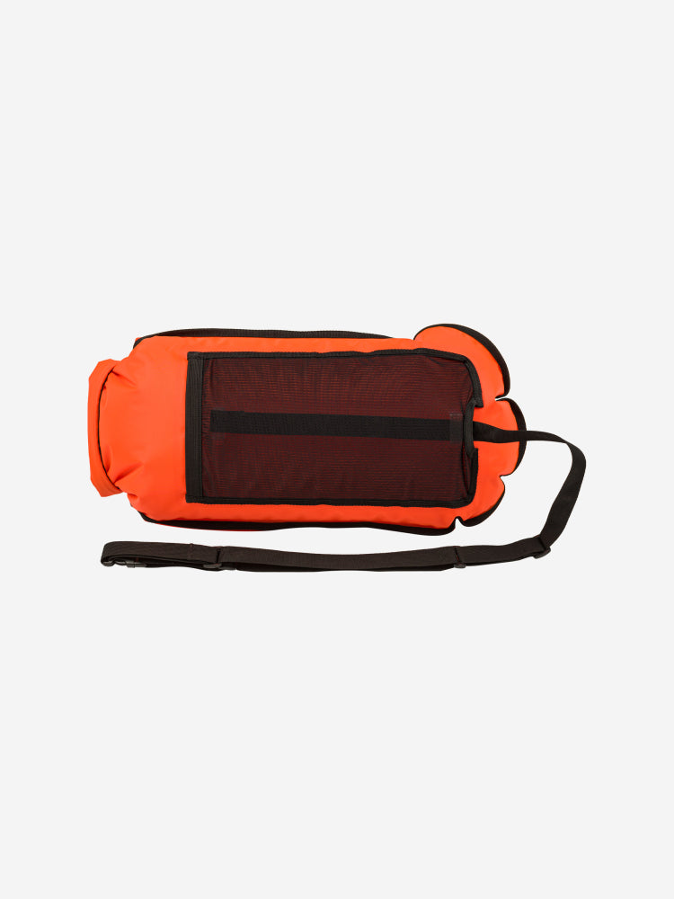 orca safety buoy with pocket for open water swimming, tow float