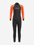 Vitalis Squad Hi-Vis Junior Openwater Wetsuit black with sleeves in bright orange