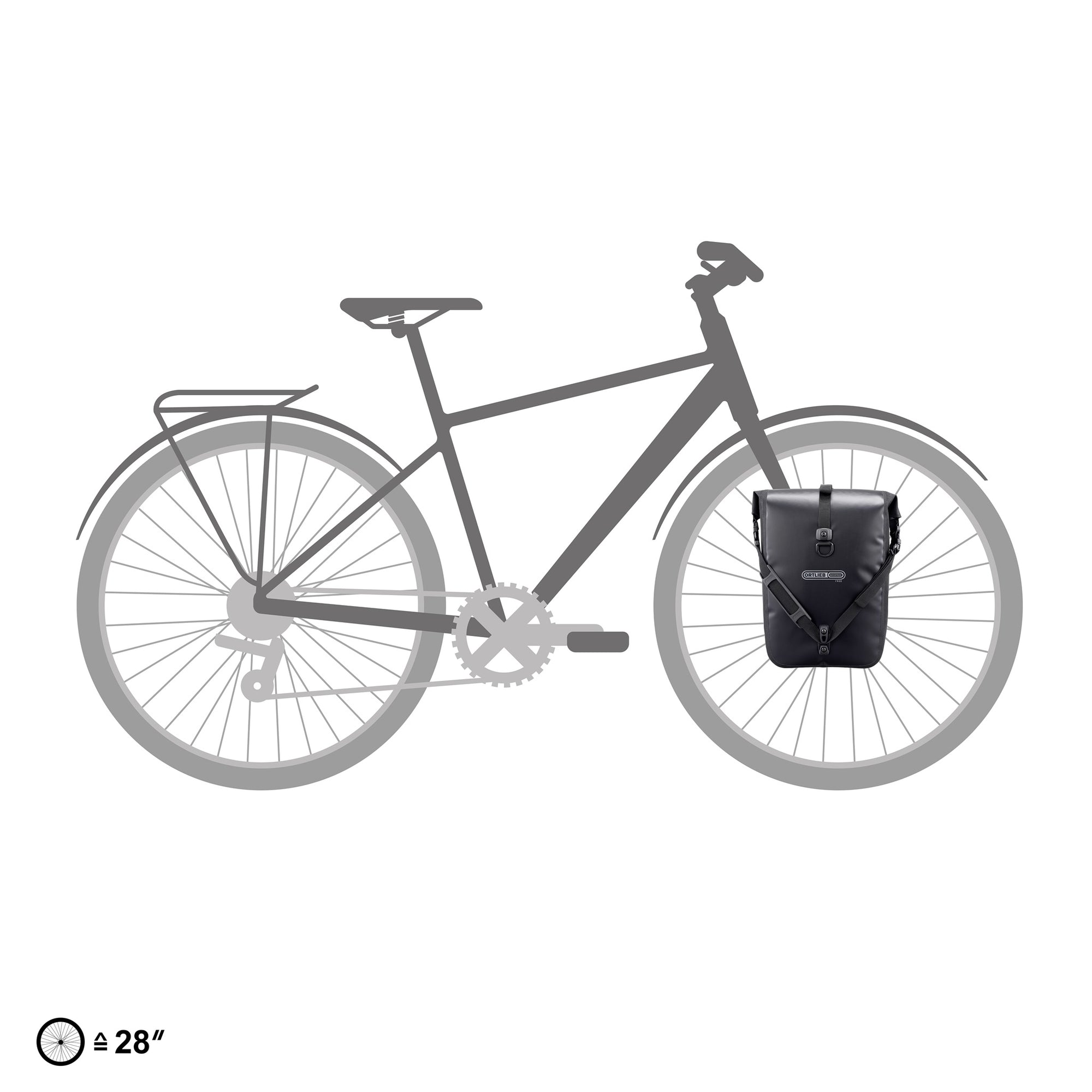 ortlieb Sport-Roller Free QL3.1 Bike Pannier, on bike