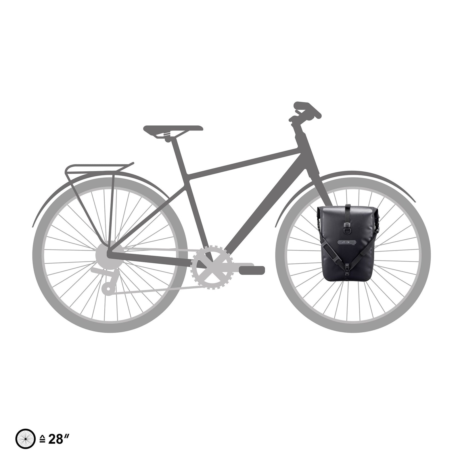 ortlieb Sport-Roller Free QL3.1 Bike Pannier, on bike