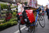 Ortlieb Back-Roller Core waterproof bike pannier bag, red colour on bike
