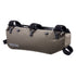 Brown Ortlieb bikepacking top tube bag with black straps on a white background