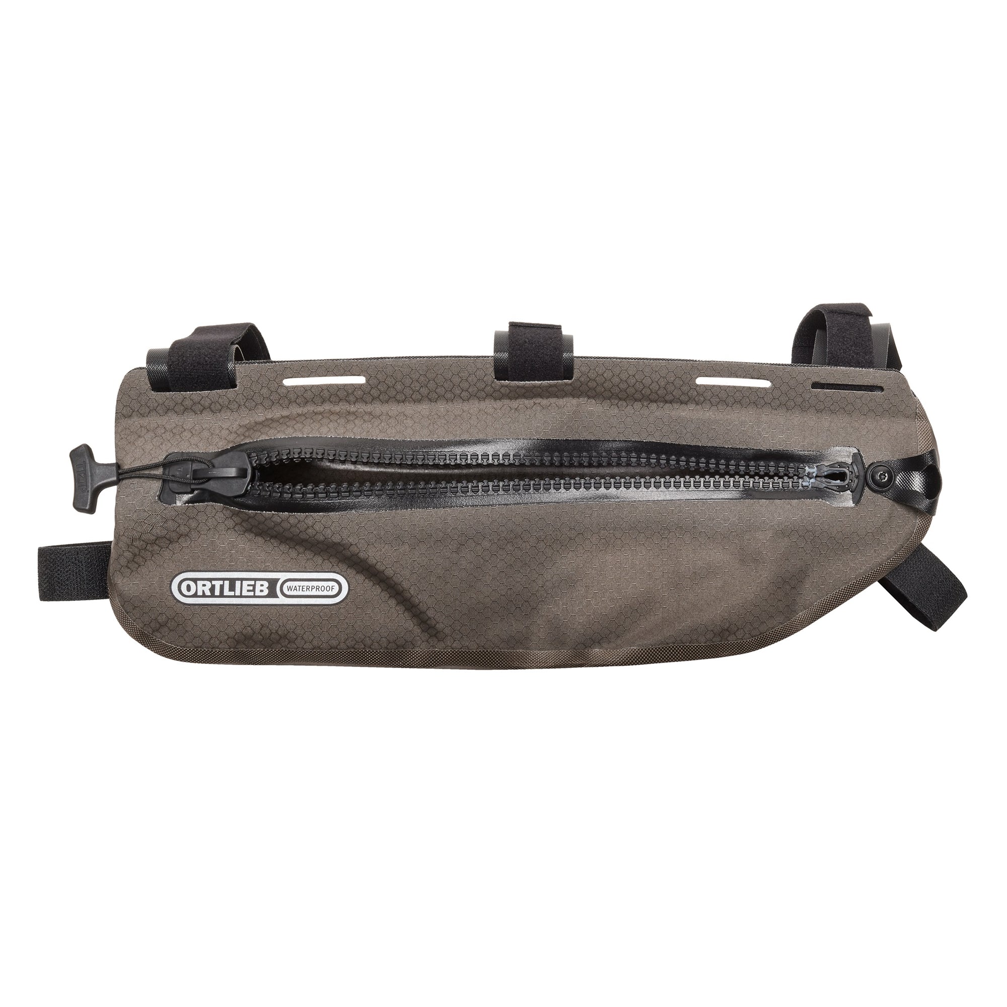 Ortlieb bicycle frame bag with a visible brand logo on a white background