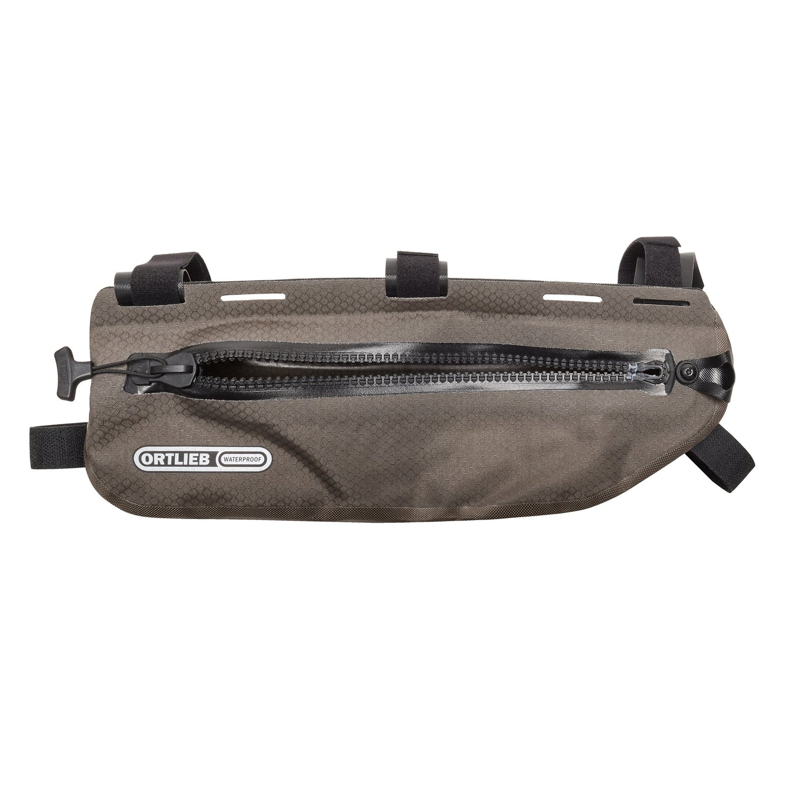 Ortlieb bicycle frame bag with a visible brand logo on a white background