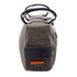 brown ortlieb bag with a black strap and 'Made in Germany' label on a white background