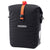 Ortliebe black waterproof backpack with an orange strap on a white background