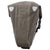 Ortlieb saddle bag with white reflective patches on a white background