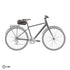 Bicycle with a rear rack and ortlieb saddle bag on a white background