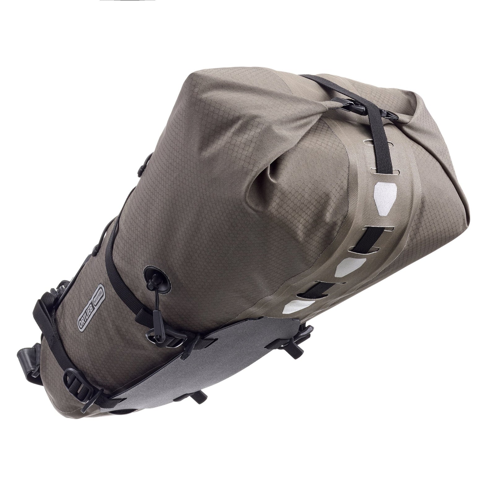 ortlieb bike backpack with black straps on a white background