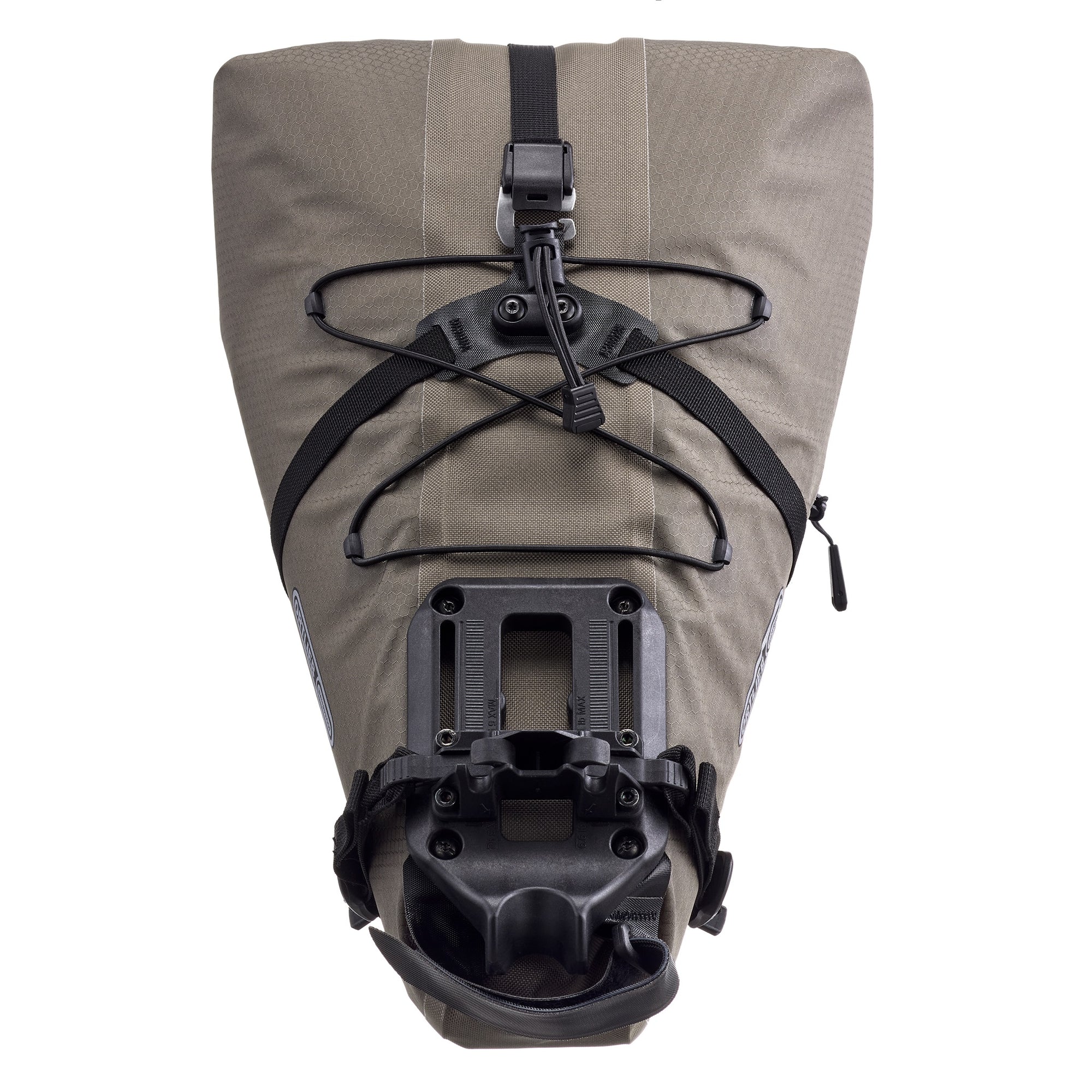 ortlieb seat pack, showing detail of quick release mechanism
