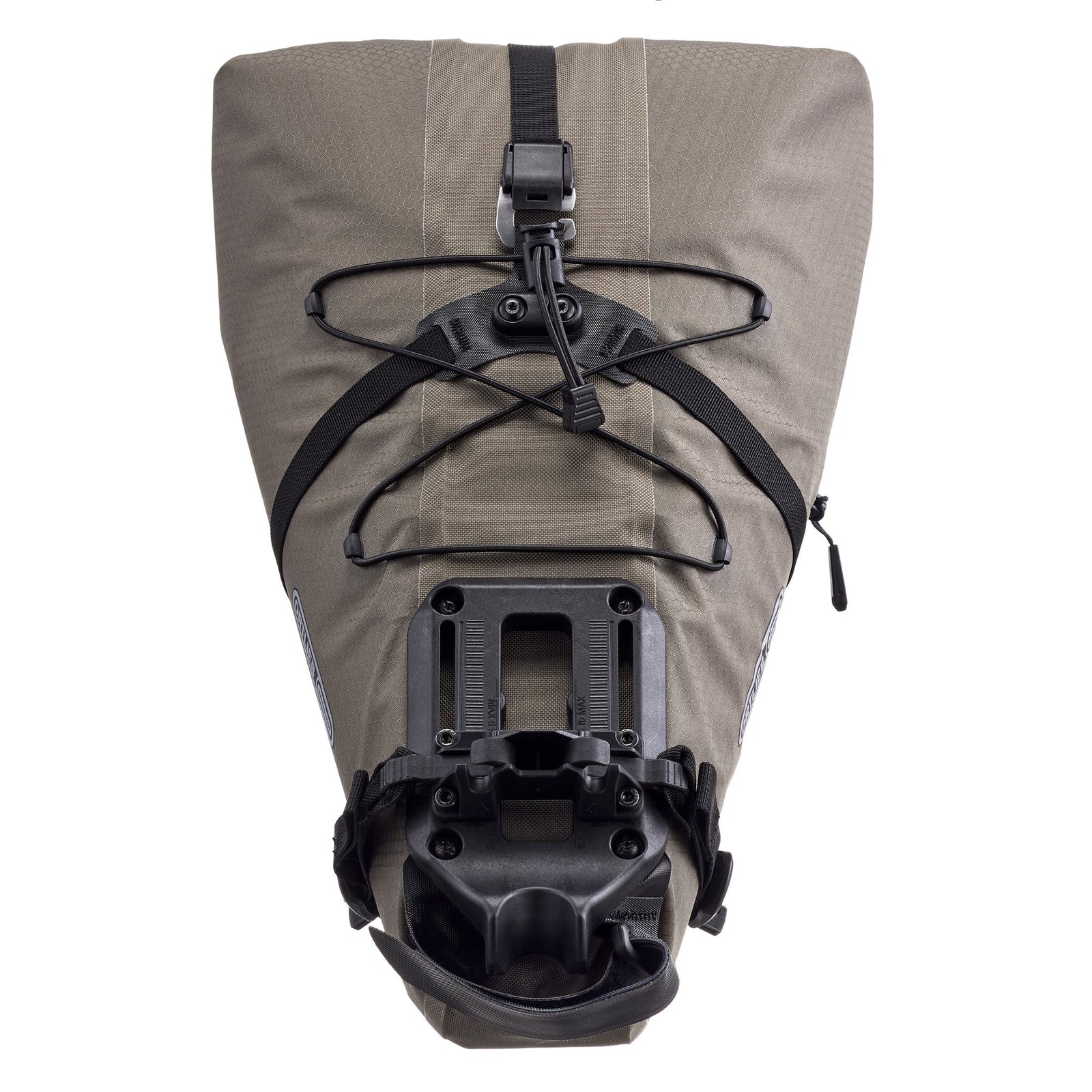ortlieb seat pack, showing detail of quick release mechanism