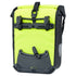 back view of yellow ortlieb sport roller bag reflective waterproof for cycling 