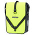 front view of yellow ortlieb sport roller bag reflective waterproof for cycling 
