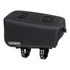 back view of ortlieb black toptube waterproof bag 1.5l for cycling