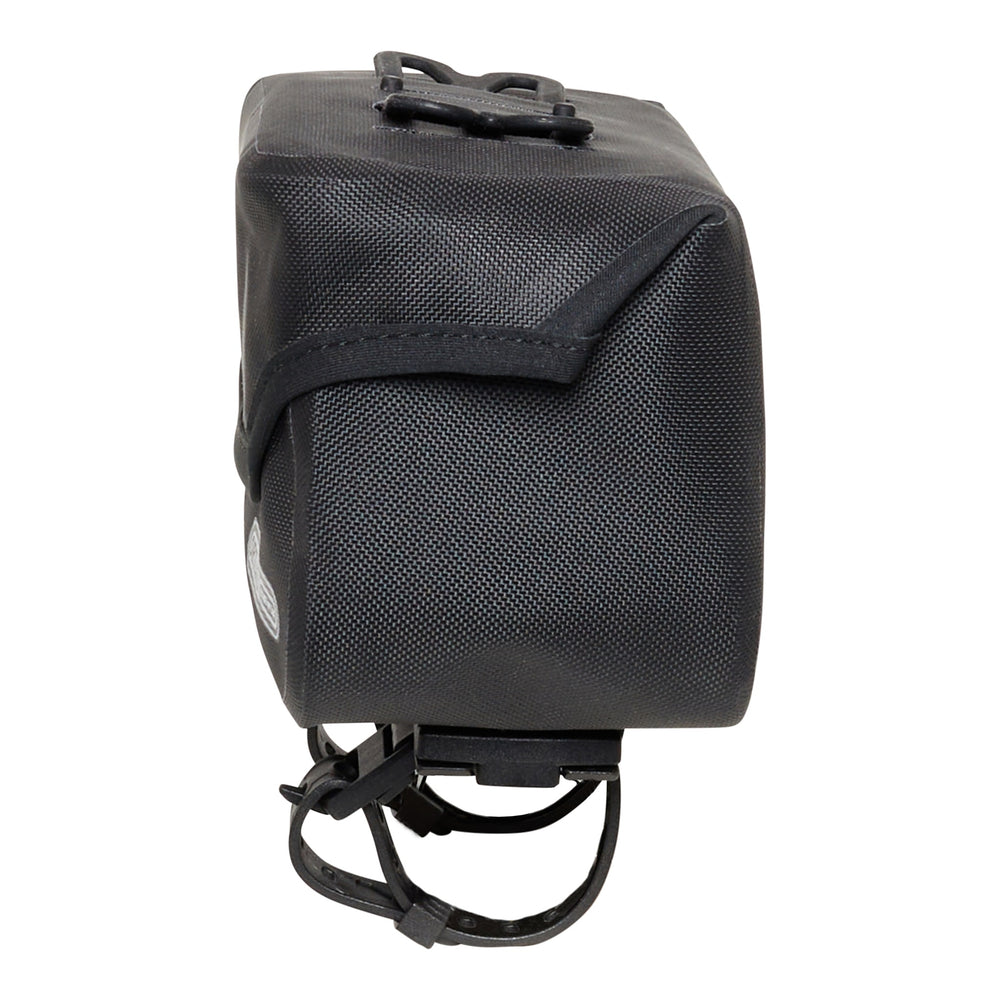  side view of ortlieb black toptube waterproof bag 1.5l for cycling
