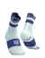 White and blue running socks with Compressport logo 