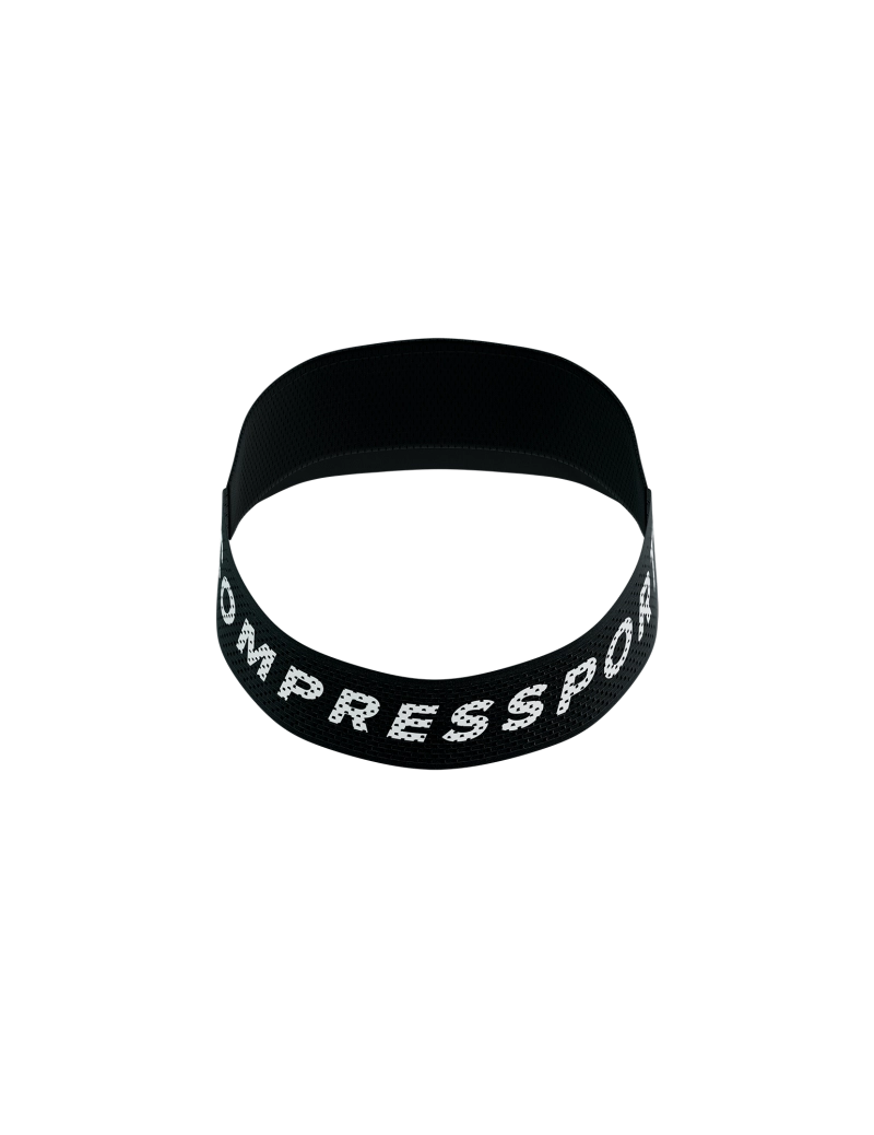 picture of compressport pro racing visor in the black colour side on view