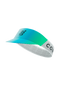 picture of compressport pro racing visor in the star white and blue green side on view