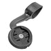 profile design asa garmin computer mount, bike mount for garmin cycling computer, close up of black bike computer mount