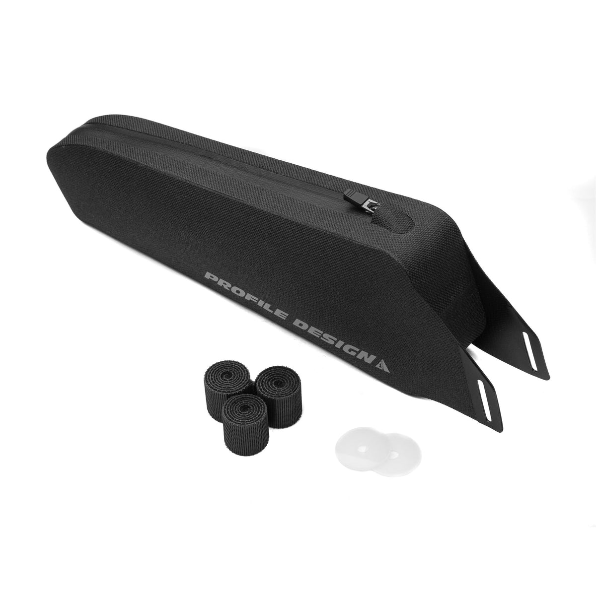 picture of profile design attk s top tube storage pack in black on a white background 