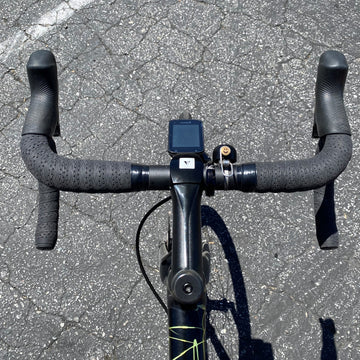 picture of profile design race handlebar tape in a black colour on a handlebar