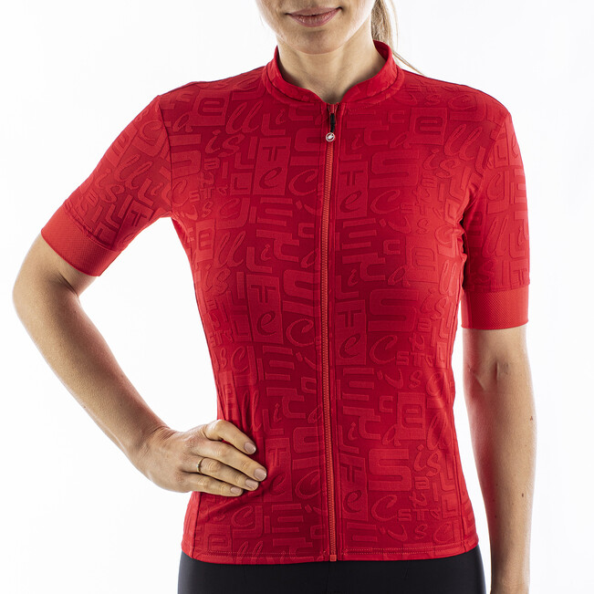castelli women's bike jersey red