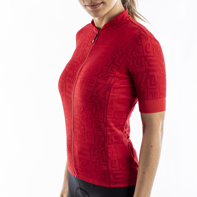 castelli women's bike jersey red