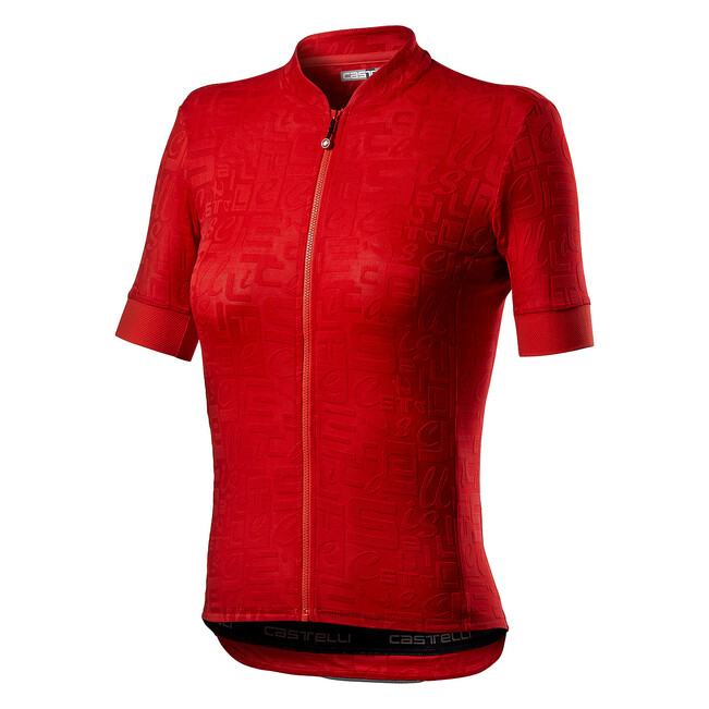 castelli women's bike jersey red