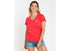 Rip Curl V Neck Tee, Hibiscus Red for Women