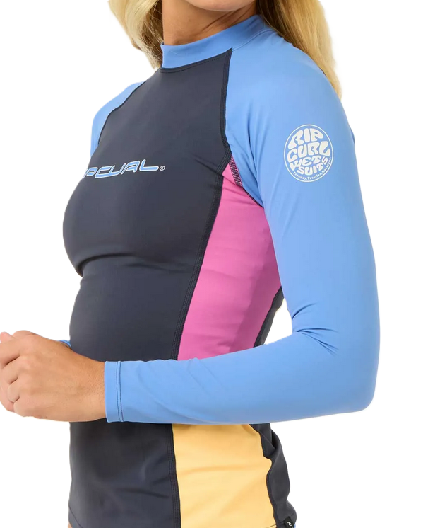 Rip Curl Block Party UPF50 LS Rash Vest