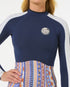 Short neoprene wetsuit for surfing and other water sports from Ripcurl, navy colour, close up